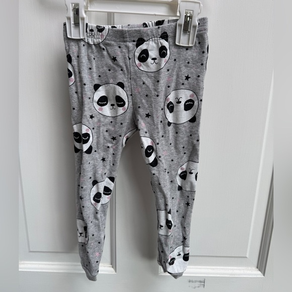 Simple Joys by Carter's 24M Girls Gray Panda Print Pajama Bottoms Pants - Picture 1 of 5